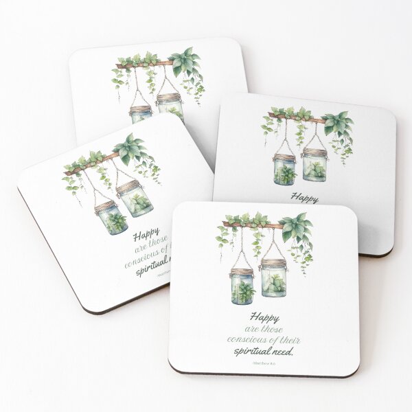 Item preview, JW 2026 Year Text Plant Art – “Happy Are Those” Matthew 5:3 • Watercolor Scripture Print designed and sold by Kishaprints.