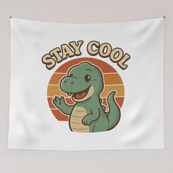 Item preview, Stay Cool Retro Dinosaur designed and sold by VibeLab_Art.