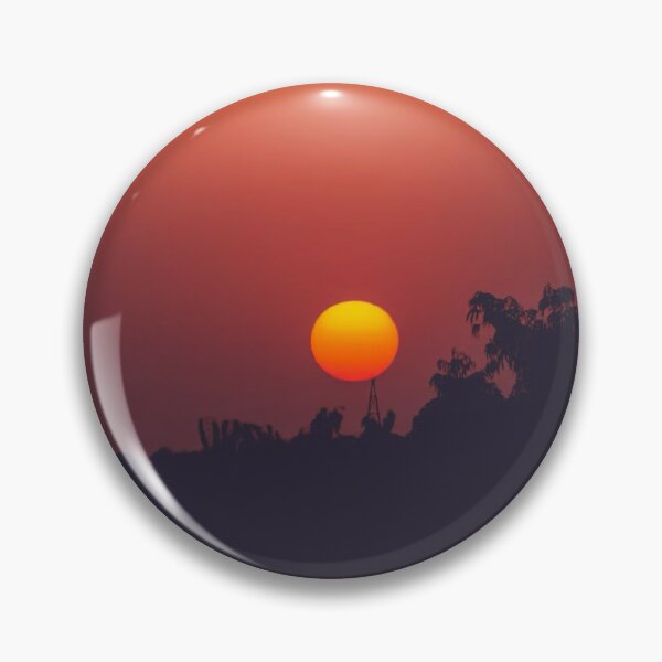 Item preview, Orange Evening Sunset Over A Silhouette Landscape Photographic Print designed and sold by Mother-Nature65.