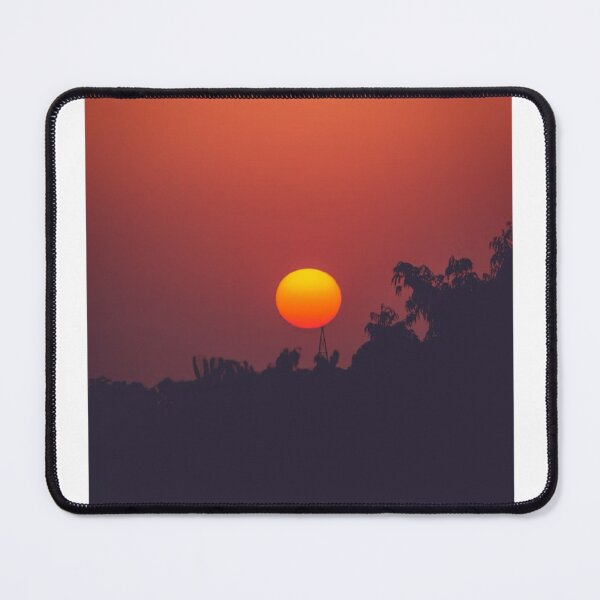 Item preview, Orange Evening Sunset Over A Silhouette Landscape Photographic Print designed and sold by Mother-Nature65.