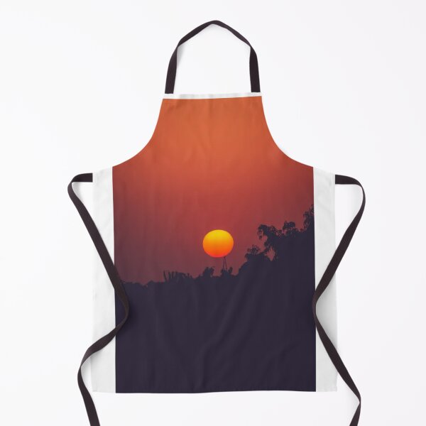 Item preview, Orange Evening Sunset Over A Silhouette Landscape Photographic Print designed and sold by Mother-Nature65.