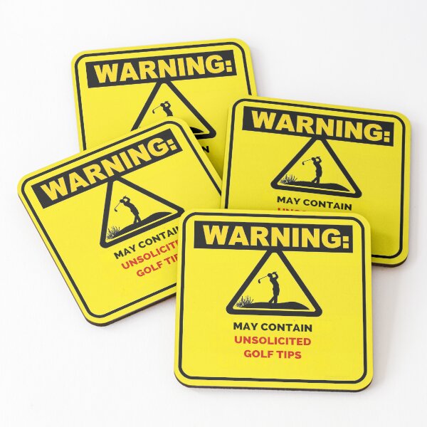 Item preview, Warning May Contain Unsolicited Golf Tips Shirt | Funny Golfer Hazard Label Gift  designed and sold by Searching ideas.