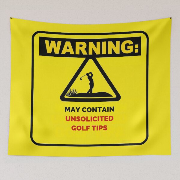 Item preview, Warning May Contain Unsolicited Golf Tips Shirt | Funny Golfer Hazard Label Gift  designed and sold by Searching ideas.