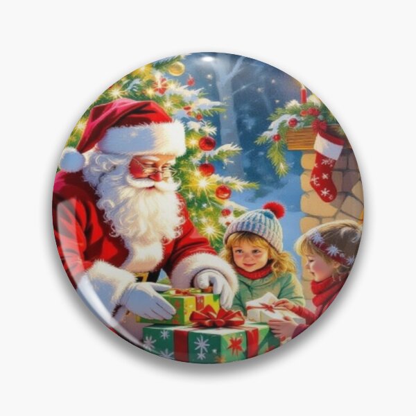 Item preview, Christmas Spirit – Santa, children's joy & snowy magic under the shining tree & warm fireplace designed and sold by FotoworldEdel.