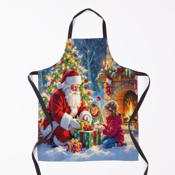 Item preview, Christmas Spirit – Santa, children's joy & snowy magic under the shining tree & warm fireplace designed and sold by FotoworldEdel.