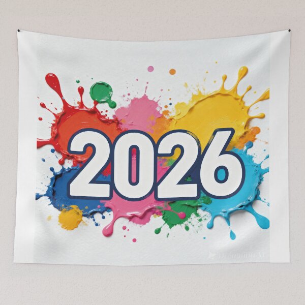 Item preview, 2026 Watercolor Splash Sticker – Bold, Colorful & Perfect for Laptops, Water Bottles & Journals! designed and sold by ArtWearStudio12.
