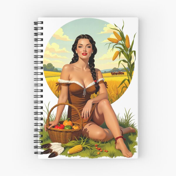 Item preview, Harvest Sunset Pinup – Vintage Thanksgiving Field Art designed and sold by Lightning-Lace.