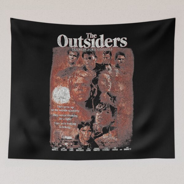 Item preview, The Outsiders Distressed Brown Group Illustration designed and sold by ANTYDEPAUL.