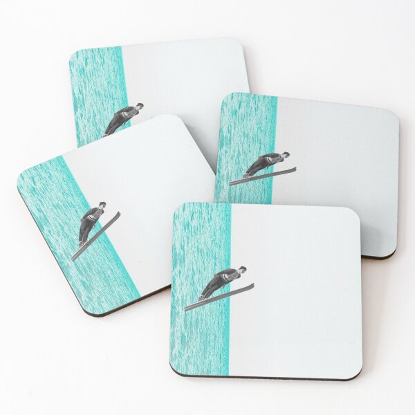 Item preview, Collage Skiing Turquoise Water Minimalist Aesthetic. designed and sold by ElizabethCoelho.