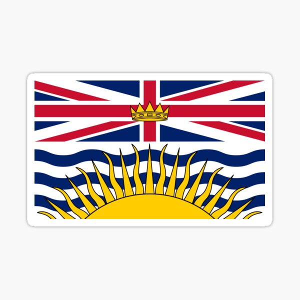 British Columbia flag Sticker