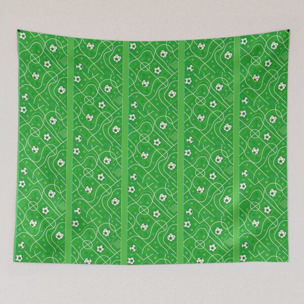 Item preview, Fun videogame soccer field pattern  designed and sold by Moonshroomarts.