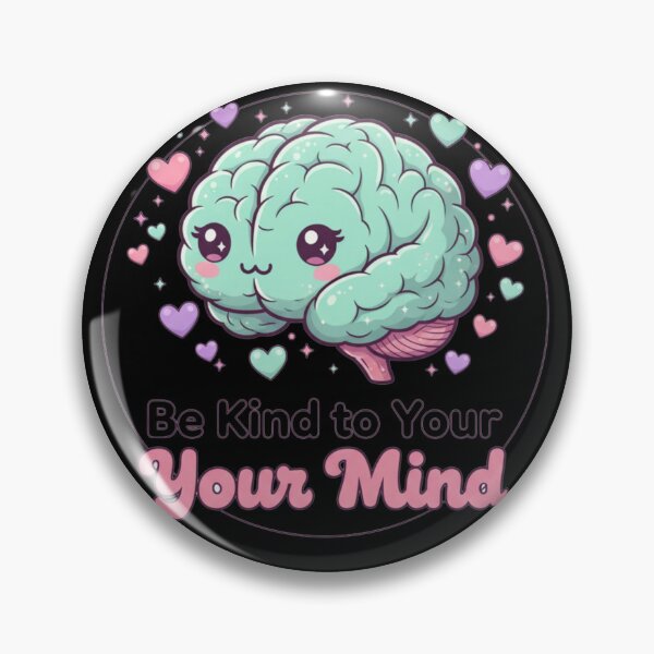 Artikelvorschau, Be Kind to Your Mind – Cute Mental Health Brain Design entworfen und verkauft von CuteOasis.