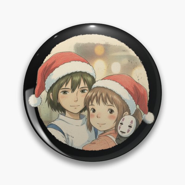 Item preview, HAKU CHIHIRO AND NO FACE WITH SANTA HATS designed and sold by LIS AND MELIVERSO.