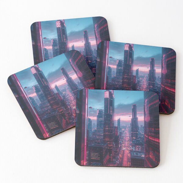 Item preview, Neon Sunset Megacity designed and sold by SoftgroveStudio.