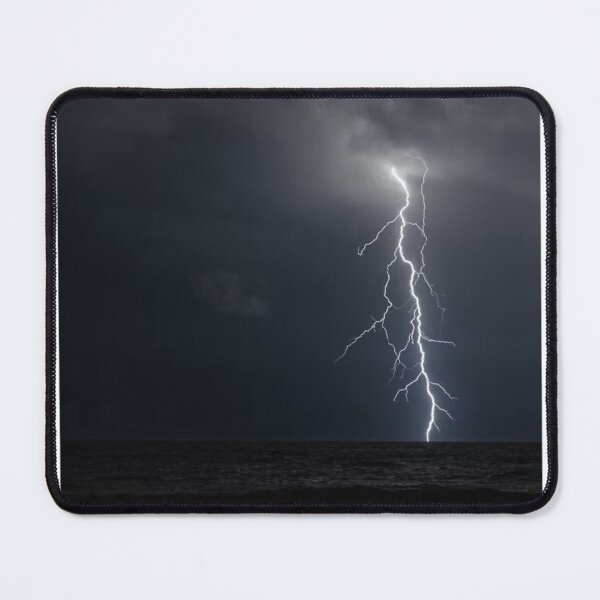 Item preview, Lightning Strike Dark Sky Over Ocean Photographic Print designed and sold by Mother-Nature65.