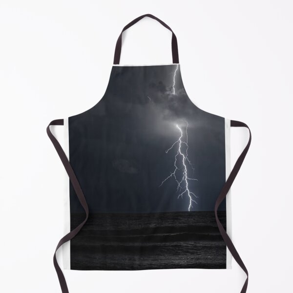 Item preview, Lightning Strike Dark Sky Over Ocean Photographic Print designed and sold by Mother-Nature65.