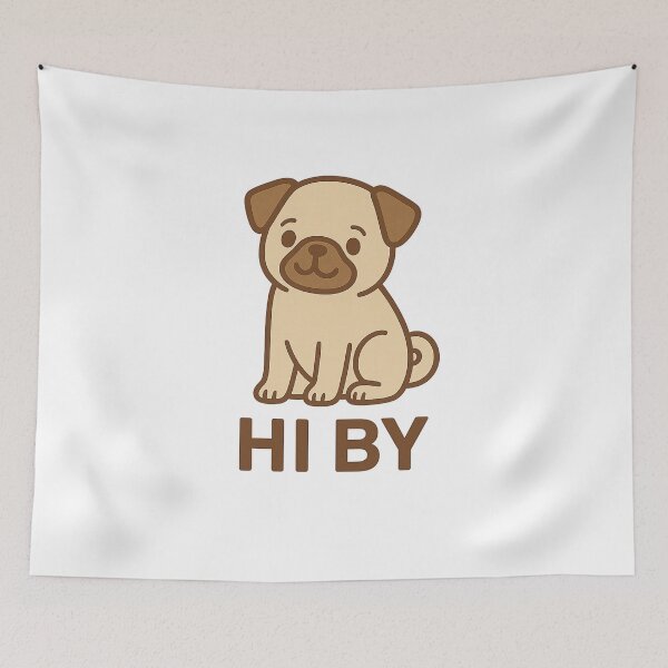 Item preview, HI BY Minimal Pug designed and sold by VibeLab_Art.