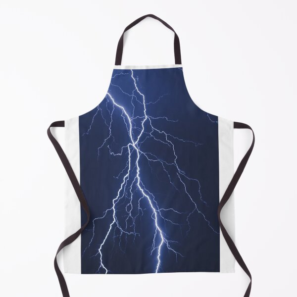 Item preview, Dramatic Fork Lightning Strike In Blue Sky Photographic Print designed and sold by Mother-Nature65.