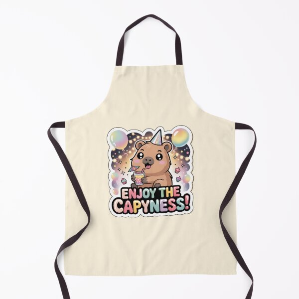 Item preview, Happy New Year Enjoy the Capyness Chibi Capybara Sticker designed and sold by Nuist25.