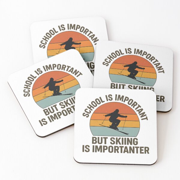 Item preview, School Is Important But Skiing Is Importanter Funny ski designed and sold by hemagamo.
