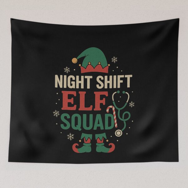 Item preview, Night Shift Elf Squad Xmas Nurse & Doctor Christmas designed and sold by CoolCreative.