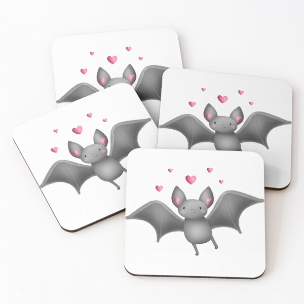 Item preview, Cute Baby Bat with Hearts – Valentine’s Day Design designed and sold by LiudmylaMaika.