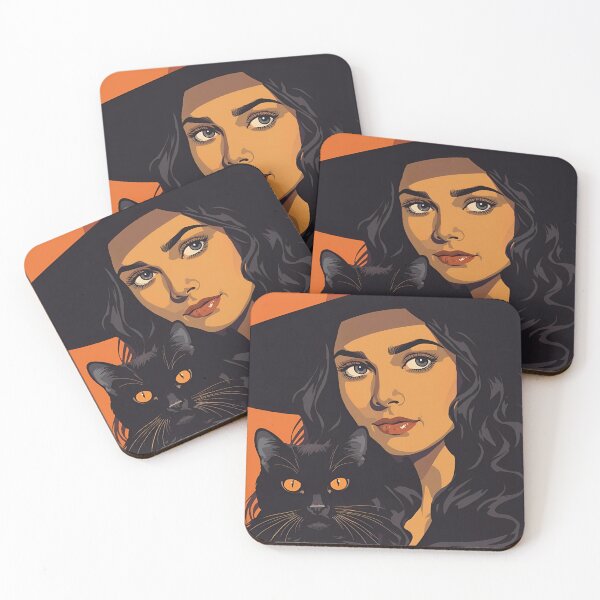 Item preview, Vintage Shy Witch Cat designed and sold by Vintage City.