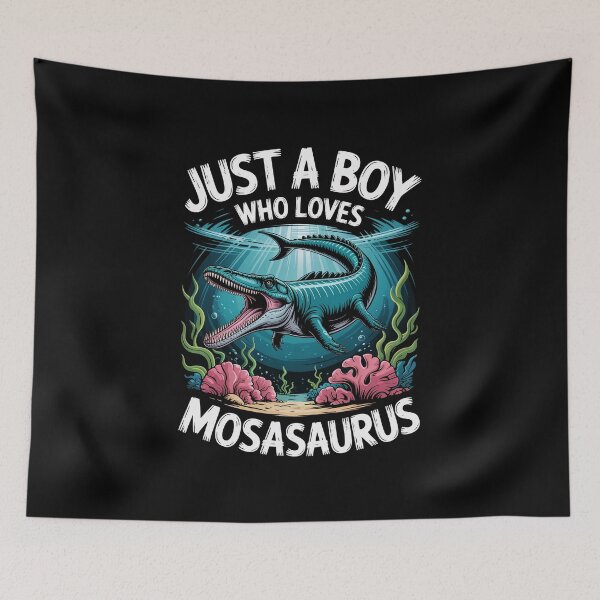 Item preview, Mosasaurus T-Shirt, Just A Boy Who Loves Mosasaurus, Sea Creature Tee, Prehistoric Lover Apparel, Ocean Reptile T-Shirt designed and sold by SuperAndSocial.