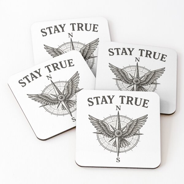 Item preview, Stay True – Vintage Compass Etching with Detailed Monochrome Ink Linework designed and sold by DaEeX.