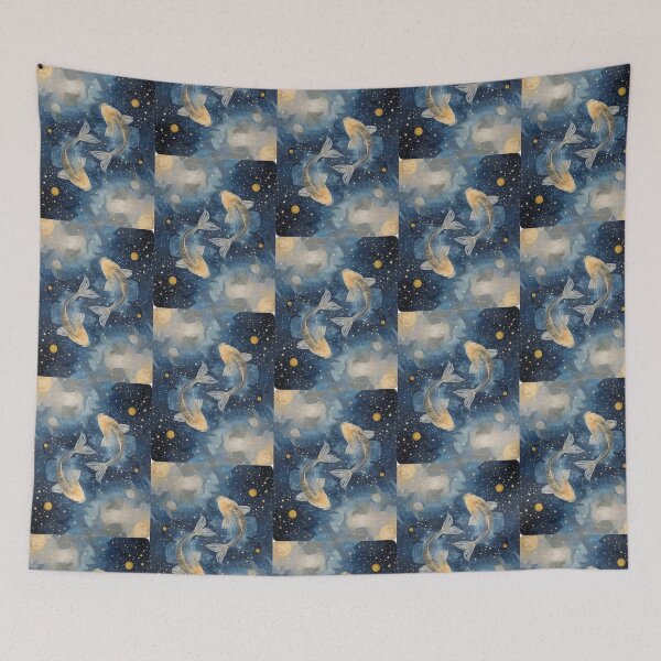 Item preview, Mystical Cosmic Koi in a Starry Nebula designed and sold by Koumudi Luxe Studio.