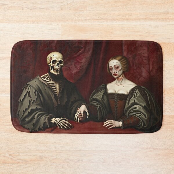 Item preview, Undead Tudor couple horror haunted house halloween art designed and sold by Vintage Designs +.