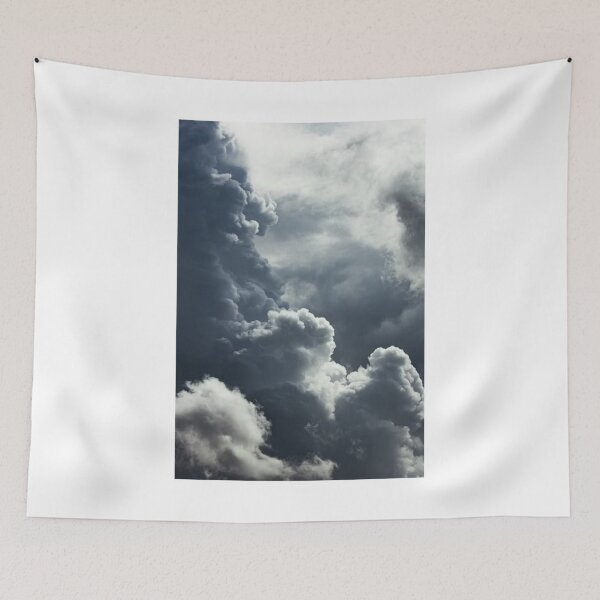 Item preview, Grey and White Fluffy Storm Clouds Photographic Print designed and sold by Mother-Nature65.