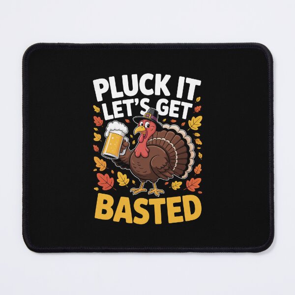 Item preview, Pluck It Lets Get Basted T-Shirt, Funny Thanksgiving Tee, Turkey Beer Shirt, Fall Leaves Graphic Tee, Thanksgiving Day Drinking T-Shirt designed and sold by SuperAndSocial.