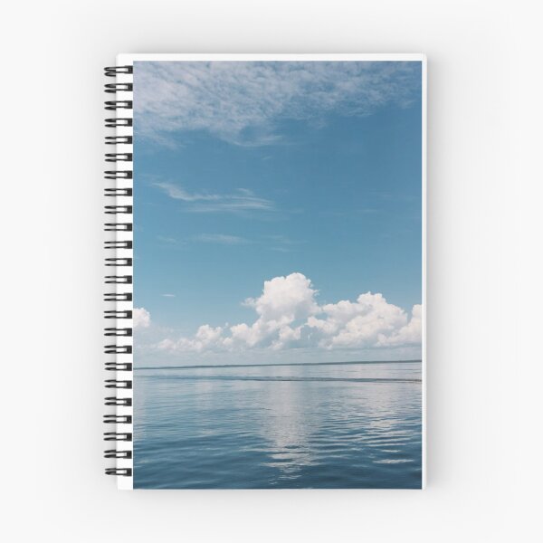 Item preview, White Clouds In Blue Sky Over Calm Waters Photographic Print designed and sold by Mother-Nature65.