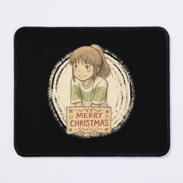 Item preview, CHIHIRO HOLDING MERRY CHRISTMAS SIGN designed and sold by LIS AND MELIVERSO.