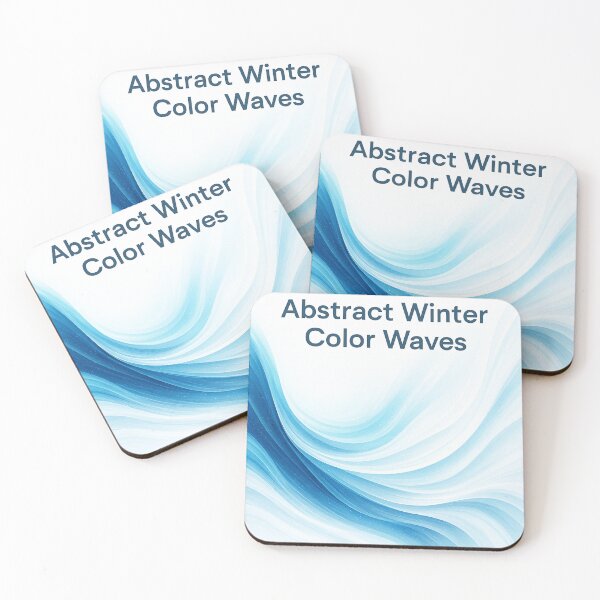 Item preview, Abstract Winter Color Waves – Frosty Blue Icy Gradient Art designed and sold by Sadia  Jannat.