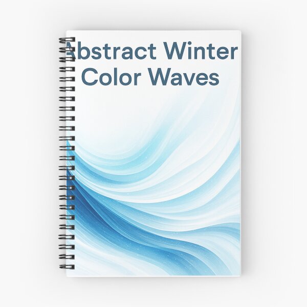 Item preview, Abstract Winter Color Waves – Frosty Blue Icy Gradient Art designed and sold by Sadia  Jannat.