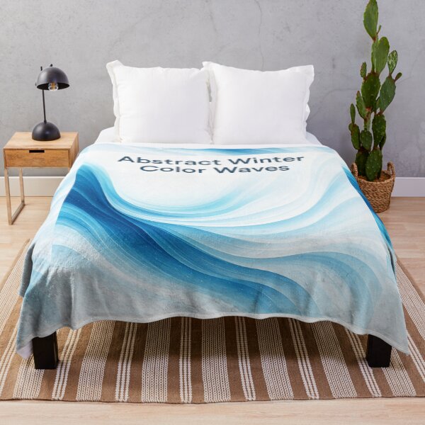 Item preview, Abstract Winter Color Waves – Frosty Blue Icy Gradient Art designed and sold by Sadia Jannat.