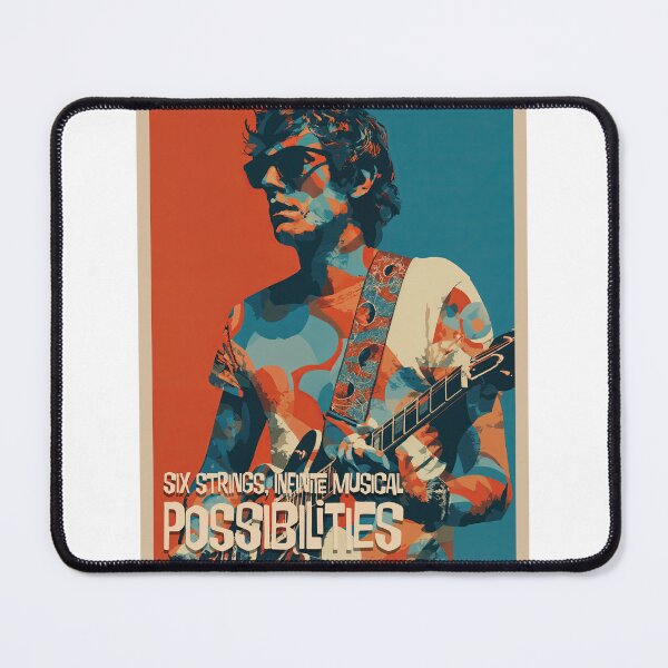 Item preview, Six Strings, Infinite Possibilities: Retro Guitar Vibes designed and sold by ForeverPrintsOK.