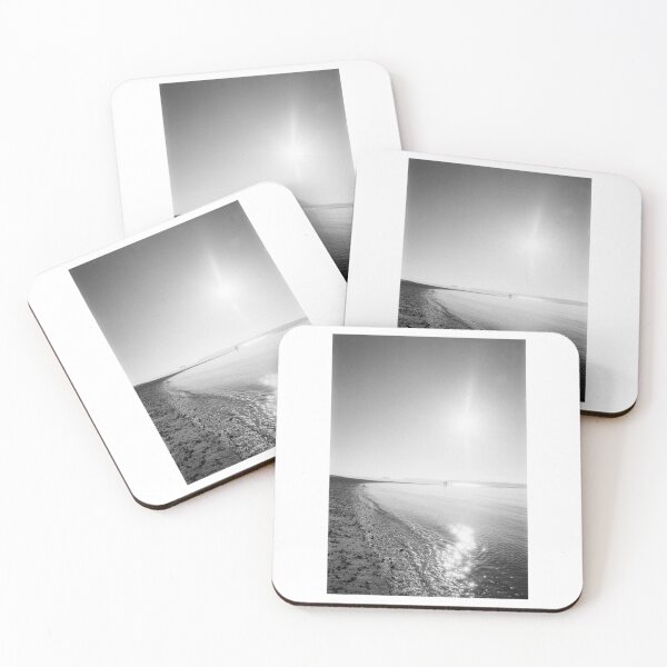 Item preview, Summer Beach and Sea Scene Black and White Photographic Print designed and sold by Mother-Nature65.
