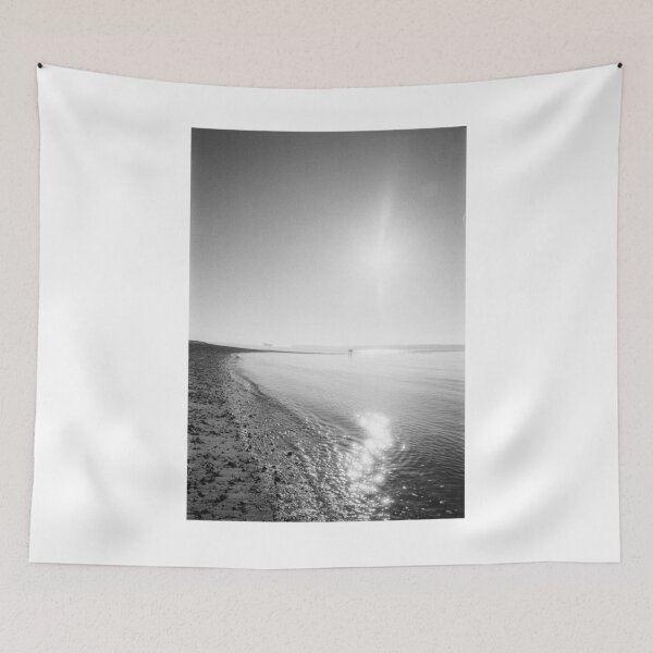 Item preview, Summer Beach and Sea Scene Black and White Photographic Print designed and sold by Mother-Nature65.