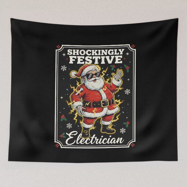 Item preview, Shockingly Festive Electrician Santa Christmas Humorous/ designed and sold by BornBorn.