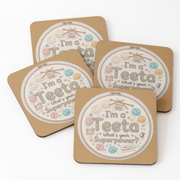 Item preview, I'm a Teeta, What's Your Superpower? - Knitting Sewing Embroidery Craft Hobby Gift designed and sold by D-Islamic.