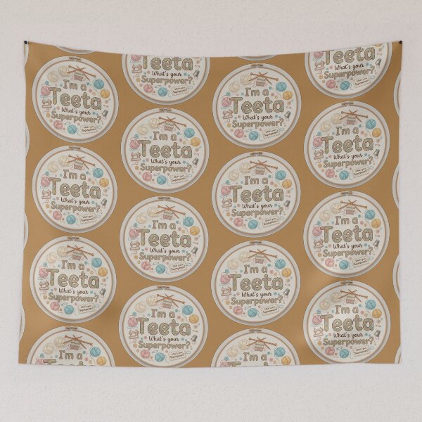 Item preview, I'm a Teeta, What's Your Superpower? - Knitting Sewing Embroidery Craft Hobby Gift designed and sold by D-Islamic.