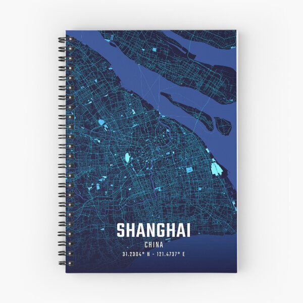 Item preview, Shanghai Midnight City Map designed and sold by HomeLivingCo.