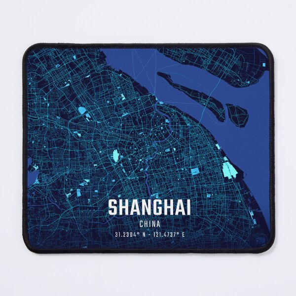 Item preview, Shanghai Midnight City Map designed and sold by HomeLivingCo.