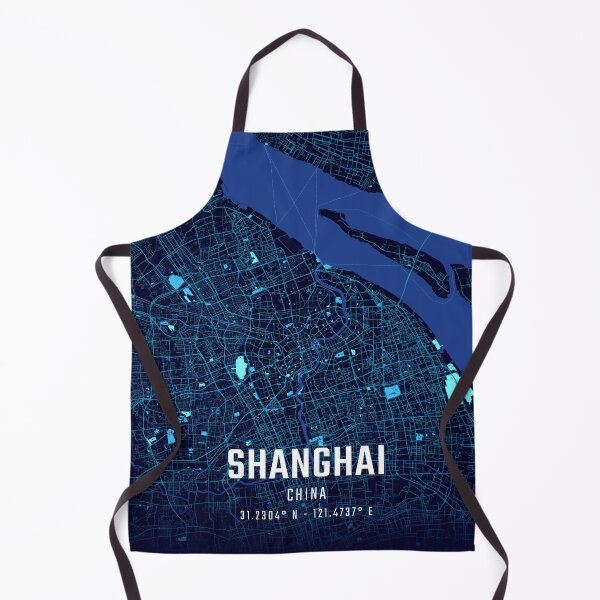 Item preview, Shanghai Midnight City Map designed and sold by HomeLivingCo.