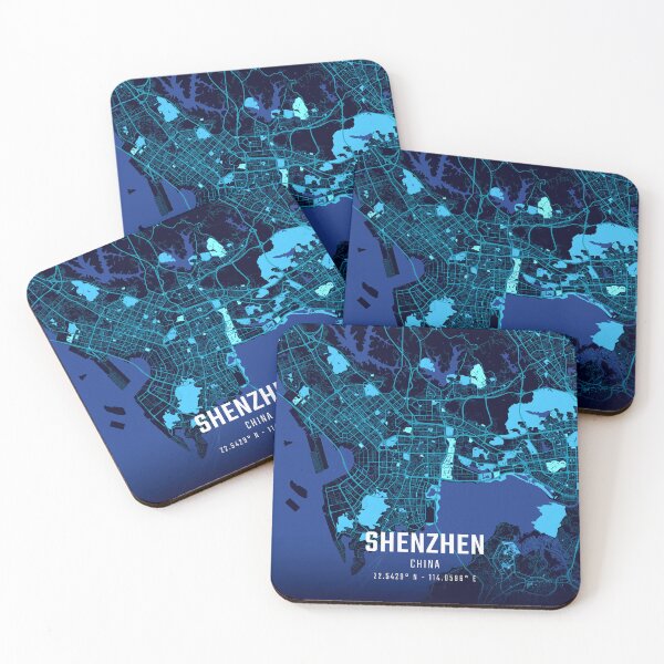 Item preview, Shenzhen Midnight City Map designed and sold by HomeLivingCo.