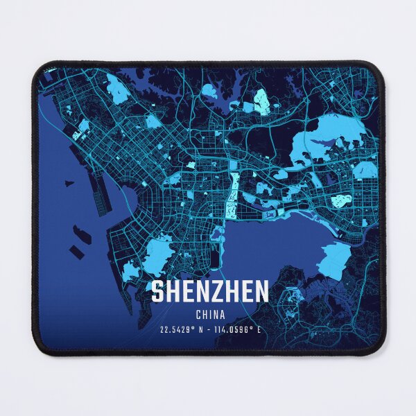 Item preview, Shenzhen Midnight City Map designed and sold by HomeLivingCo.
