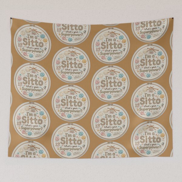 Item preview, I'm a Sitto, What's Your Superpower? - Knitting Sewing Embroidery Craft Hobby Gift designed and sold by D-Islamic.